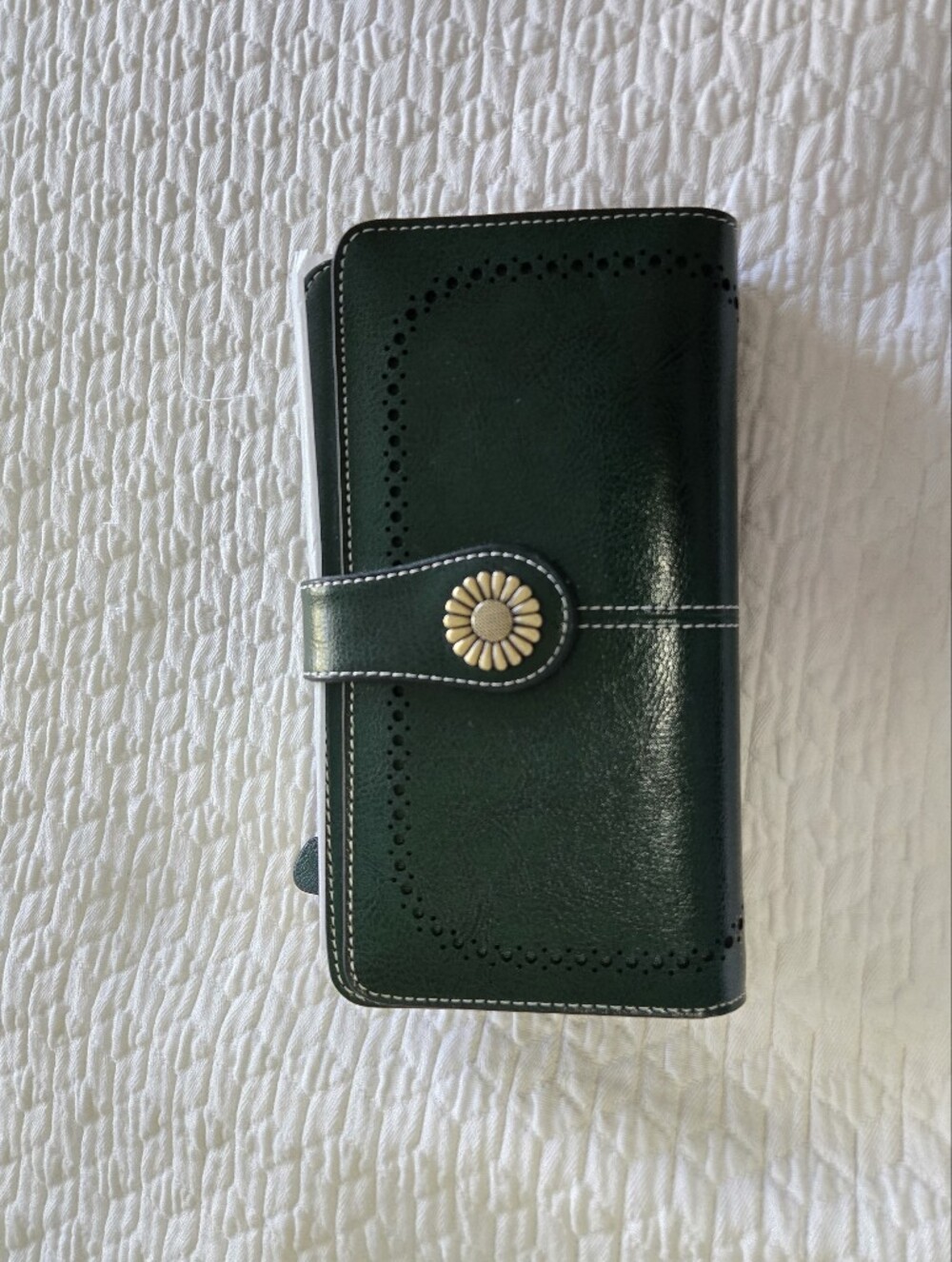 Green Leather Womens Wallet